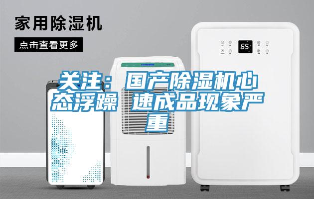 关注：国产除湿机心态浮躁 速成品现象严重