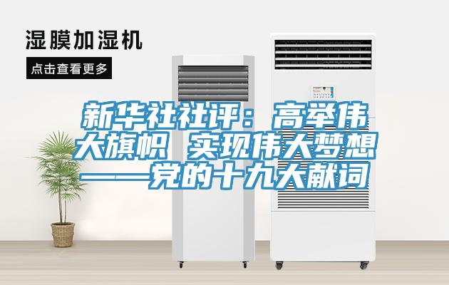 新华社社评：高举伟大旗帜 实现伟大梦想——党的十九大献词