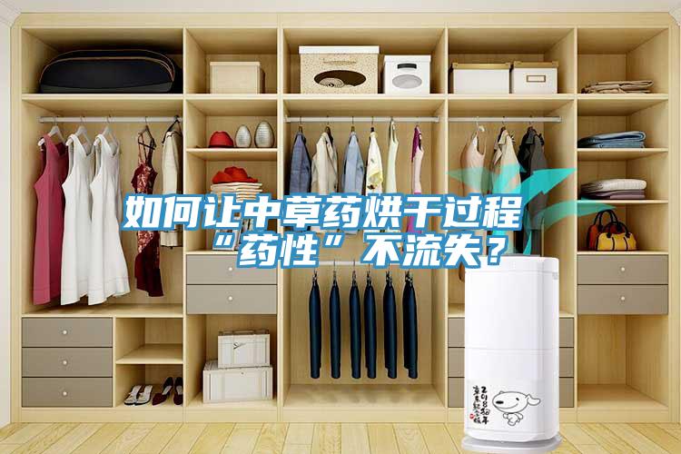 如何让中草药烘干过程“药性”不流失？