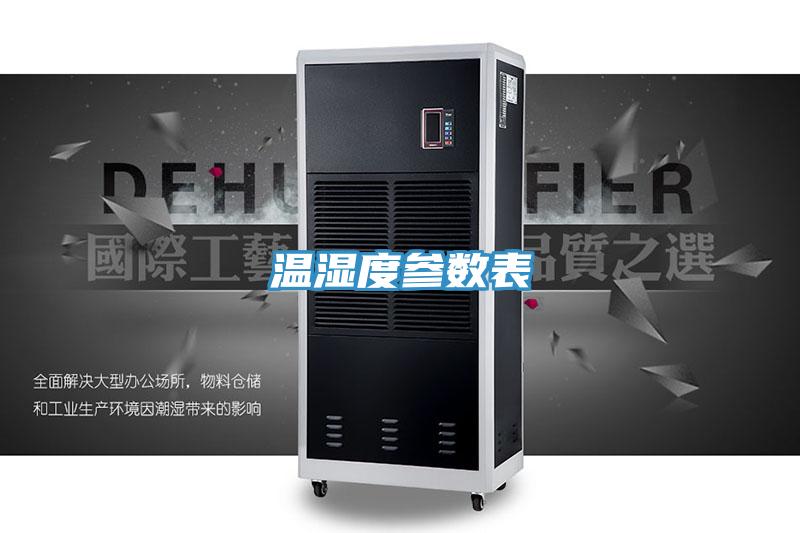 温湿度参数表