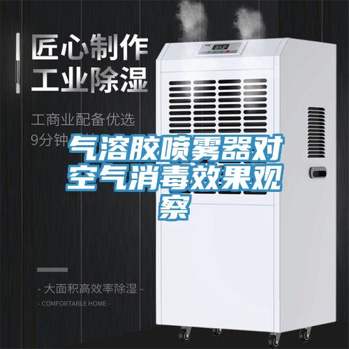 气溶胶喷雾器对空气消毒效果观察