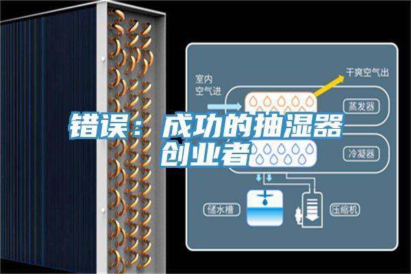 错误：成功的抽湿器创业者