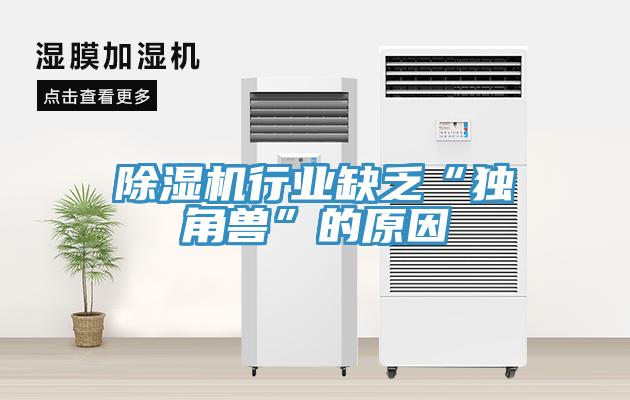 除湿机行业缺乏“独角兽”的原因