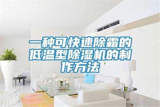 一种可快速除霜的低温型除湿机的制作方法
