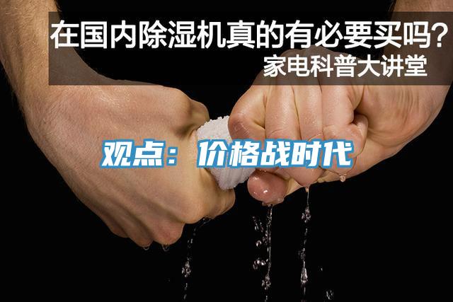 观点：价格战时代