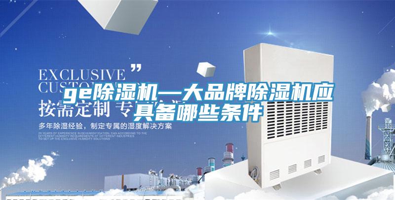 ge除湿机—大品牌除湿机应具备哪些条件