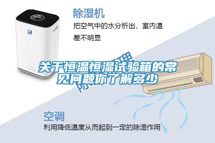 关于恒温恒湿试验箱的常见问题你了解多少