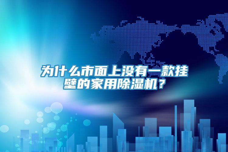 为什么市面上没有一款挂壁的家用除湿机？