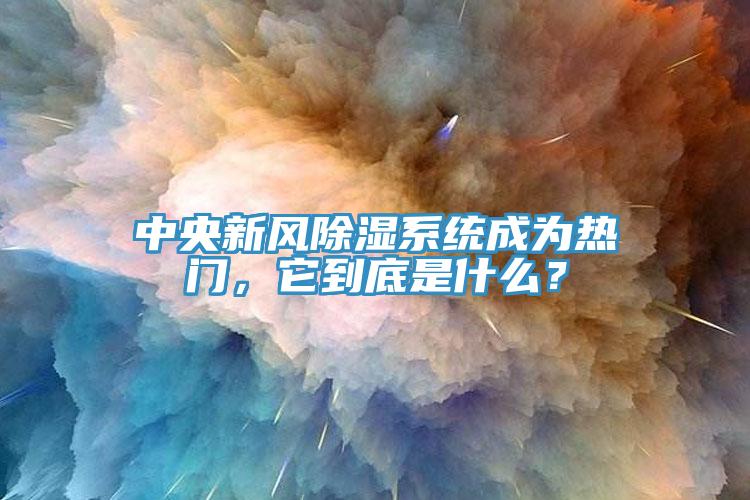 中央新风除湿系统成为热门，它到底是什么？