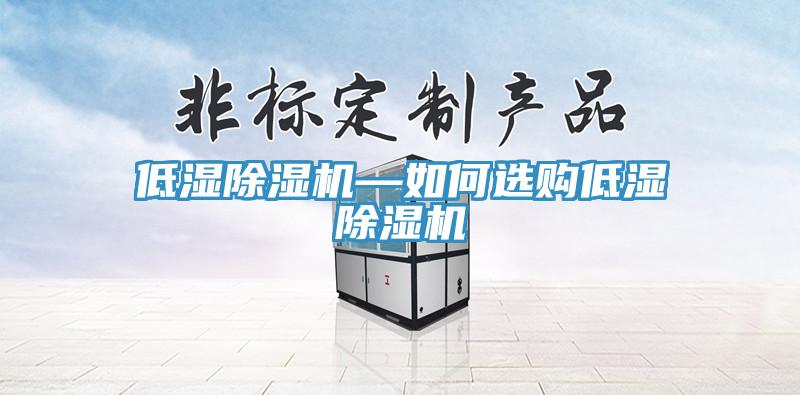 低湿除湿机—如何选购低湿除湿机