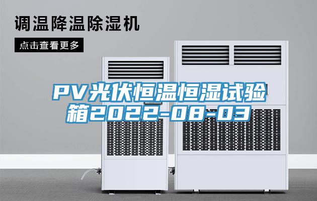 PV光伏恒温恒湿试验箱2022-08-03