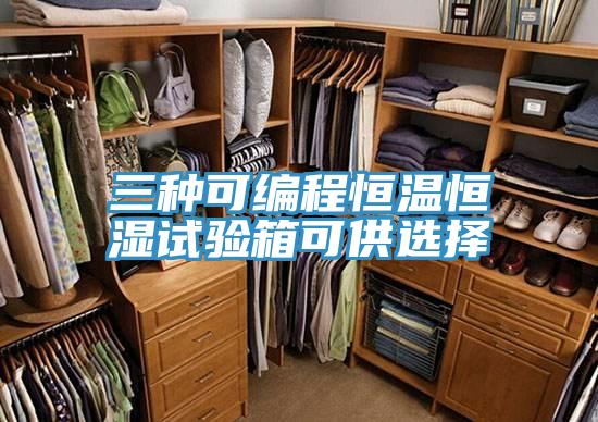 三种可编程恒温恒湿试验箱可供选择