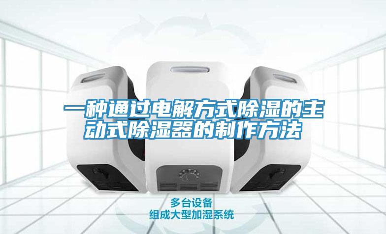 一种通过电解方式除湿的主动式除湿器的制作方法