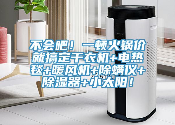 不会吧！一顿火锅价就搞定干衣机+电热毯+暖风机+除螨仪+除湿器+小太阳！