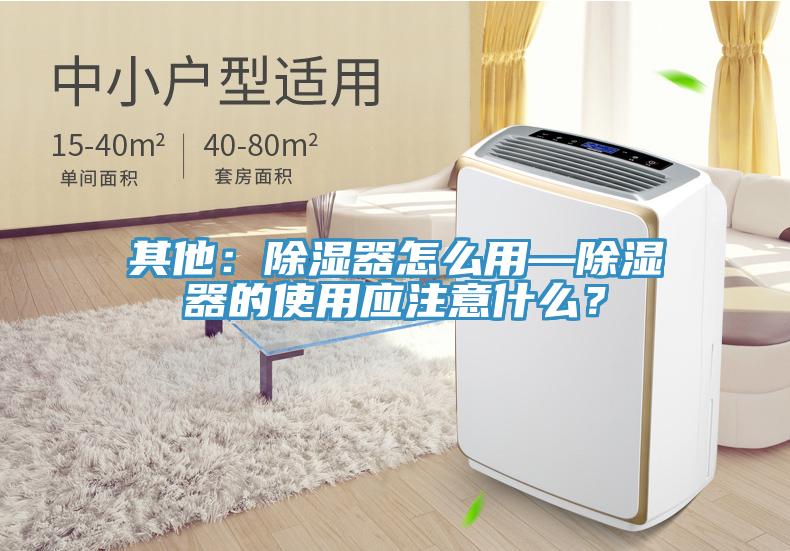 其他：除湿器怎么用—除湿器的使用应注意什么？