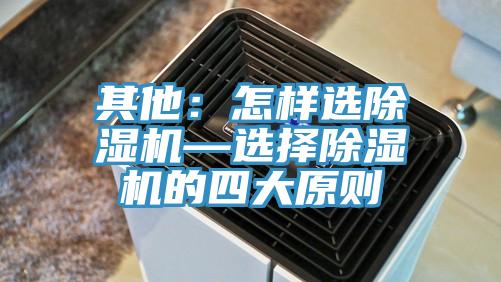 其他：怎样选除湿机—选择除湿机的四大原则
