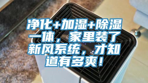 净化+加湿+除湿一体，家里装了新风系统，才知道有多爽！