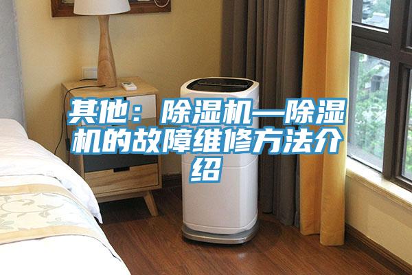 其他：除湿机—除湿机的故障维修方法介绍