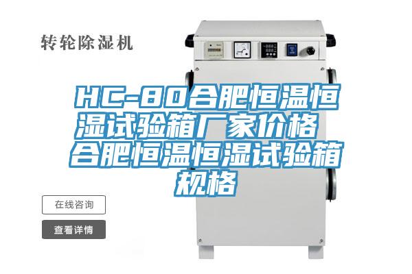 HC-80合肥恒温恒湿试验箱厂家价格 合肥恒温恒湿试验箱规格