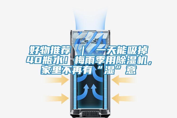 好物推荐 ｜ 一天能吸掉40瓶水！梅雨季用除湿机，家里不再有“湿”意