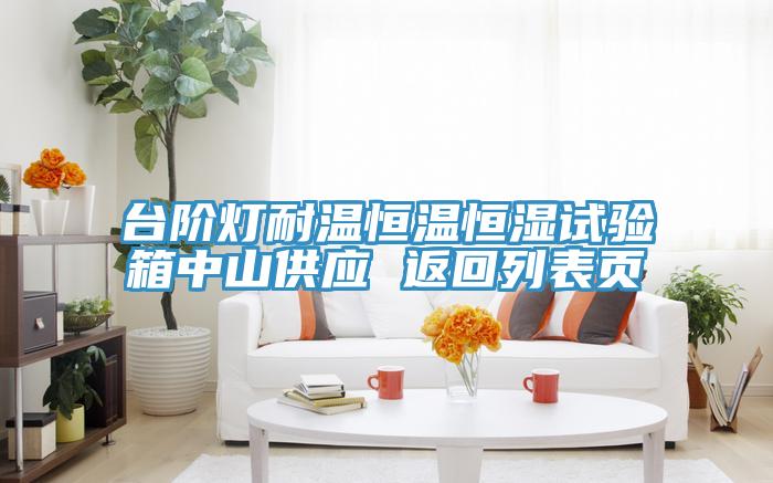台阶灯耐温恒温恒湿试验箱中山供应 返回列表页