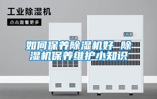 如何保养除湿机好 除湿机保养维护小知识