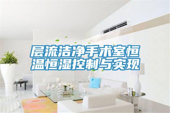 层流洁净手术室恒温恒湿控制与实现