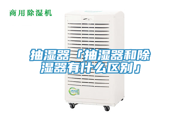 抽湿器「抽湿器和除湿器有什么区别」
