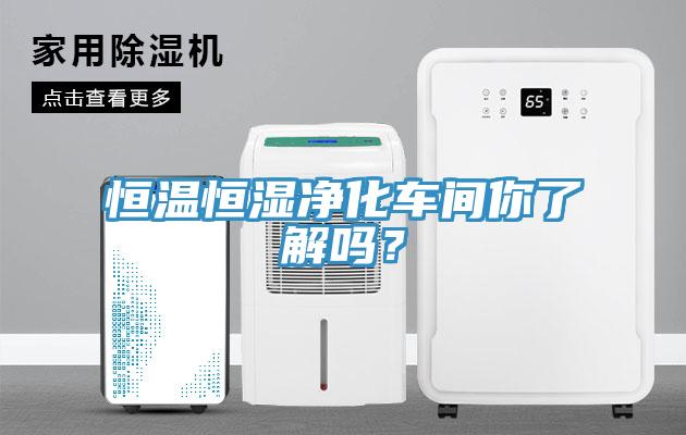 恒温恒湿净化车间你了解吗？