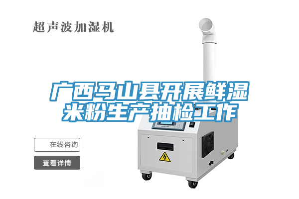 广西马山县开展鲜湿米粉生产抽检工作