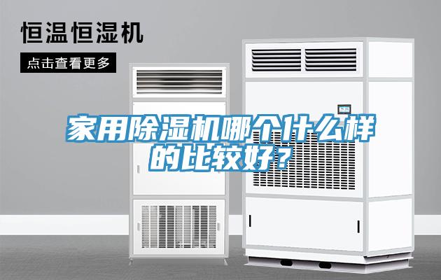 家用除湿机哪个什么样的比较好？