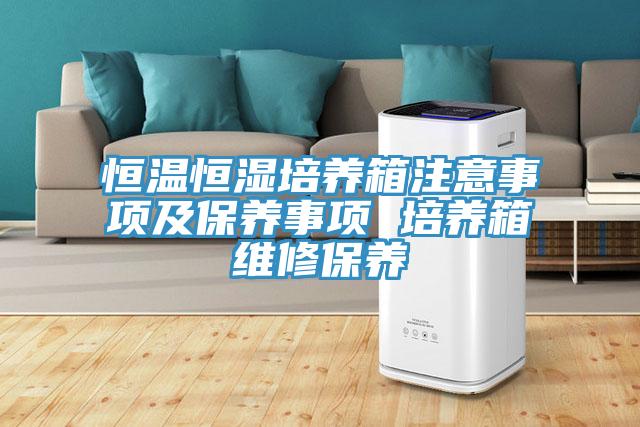 恒温恒湿培养箱注意事项及保养事项 培养箱维修保养