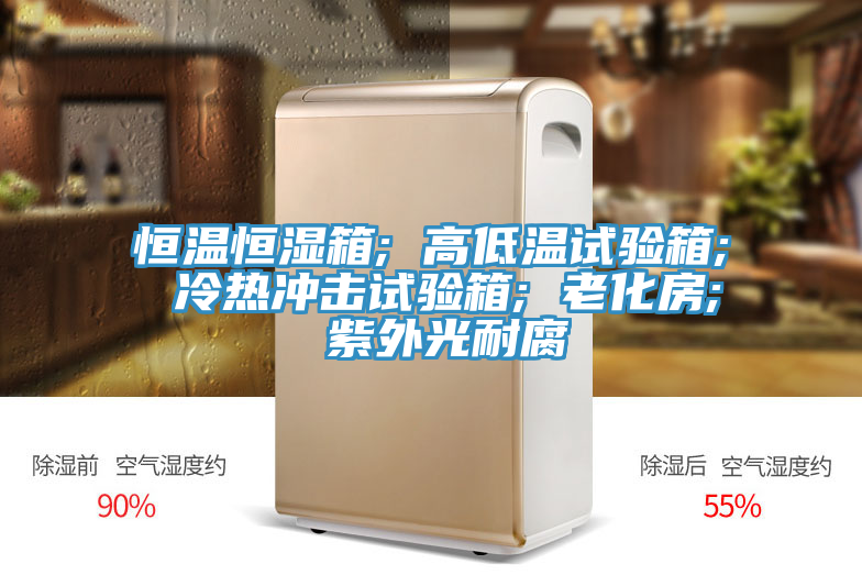 恒温恒湿箱; 高低温试验箱; 冷热冲击试验箱; 老化房; 紫外光耐腐