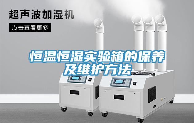 恒温恒湿实验箱的保养及维护方法