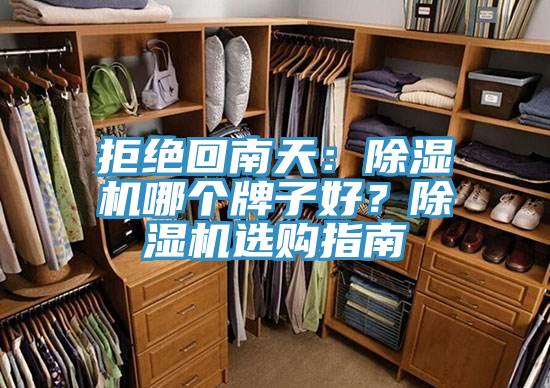 拒绝回南天：除湿机哪个牌子好？除湿机选购指南