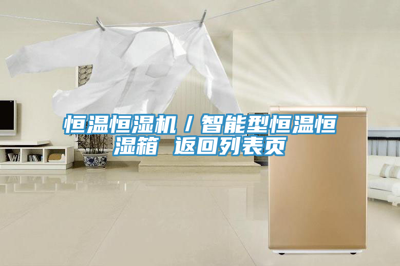 恒温恒湿机／智能型恒温恒湿箱 返回列表页
