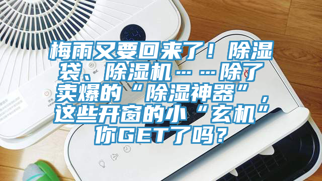 梅雨又要回来了！除湿袋、除湿机……除了卖爆的“除湿神器”，这些开窗的小“玄机”你GET了吗？