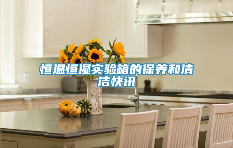 恒温恒湿实验箱的保养和清洁快讯
