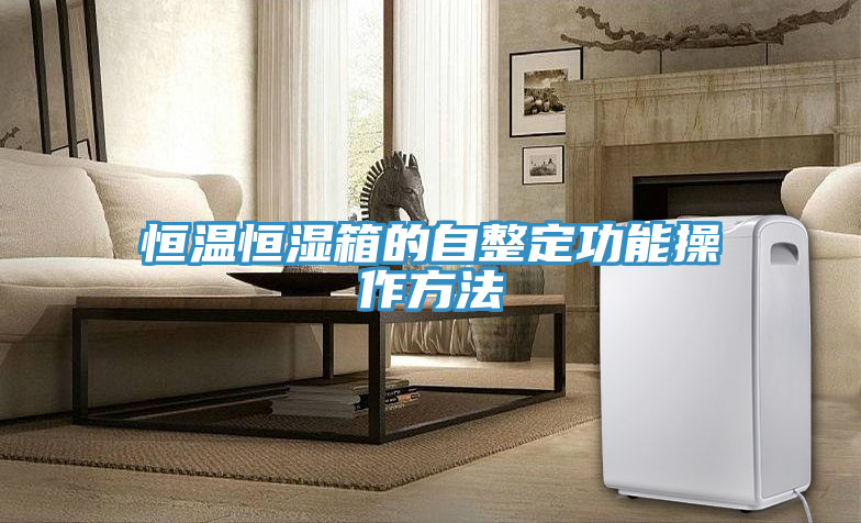 恒温恒湿箱的自整定功能操作方法