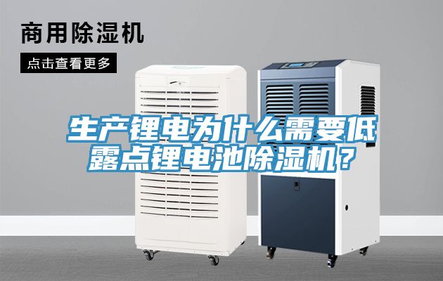 生产锂电为什么需要低露点锂电池除湿机？