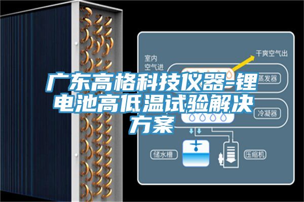 广东高格科技仪器-锂电池高低温试验解决方案