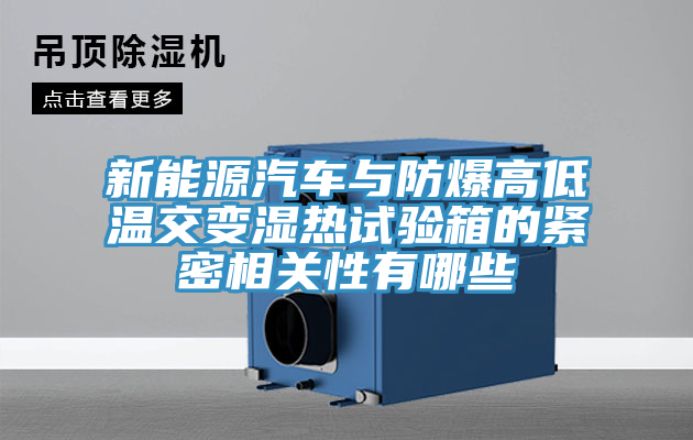 新能源汽车与防爆高低温交变湿热试验箱的紧密相关性有哪些