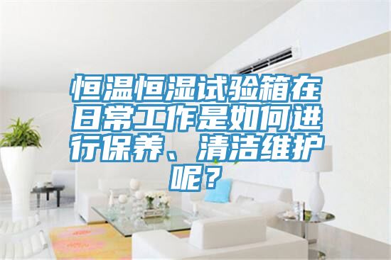 恒温恒湿试验箱在日常工作是如何进行保养、清洁维护呢？