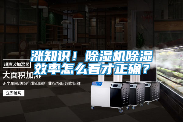 涨知识！除湿机除湿效率怎么看才正确？
