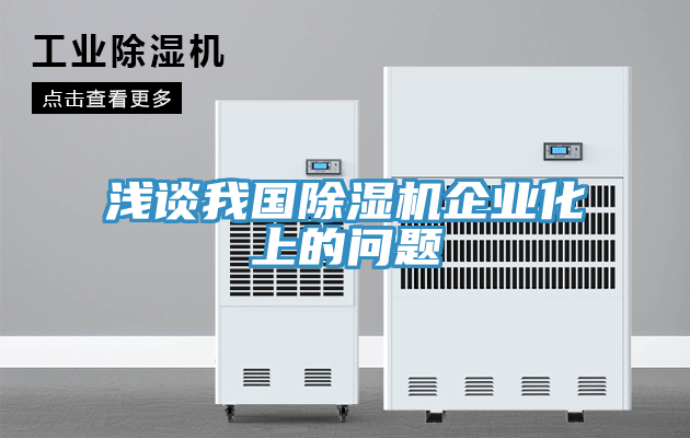 浅谈我国除湿机企业化上的问题
