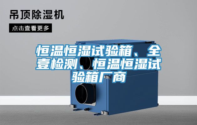 恒温恒湿试验箱、全壹检测、恒温恒湿试验箱厂商
