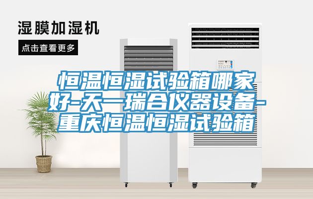 恒温恒湿试验箱哪家好-天一瑞合仪器设备-重庆恒温恒湿试验箱