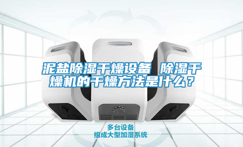 泥盐除湿干燥设备 除湿干燥机的干燥方法是什么？