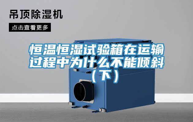 恒温恒湿试验箱在运输过程中为什么不能倾斜（下）