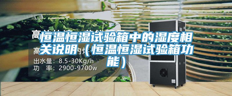 恒温恒湿试验箱中的湿度相关说明（恒温恒湿试验箱功能）